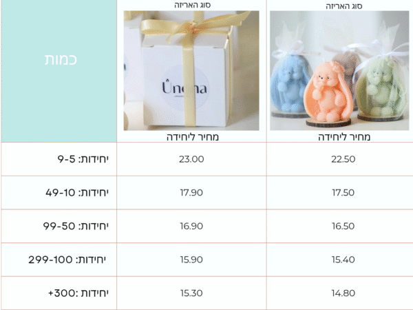 *נר *ארנבת עדינה - Image 4